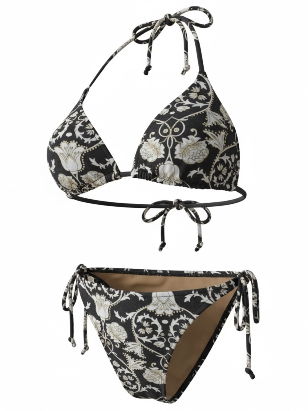 CIA MARITIMA Black/White Floral Triangle Swimsuit!